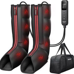 Leg & Foot Massager with Heat | Compression Therapy for Circulation & Pain Relie